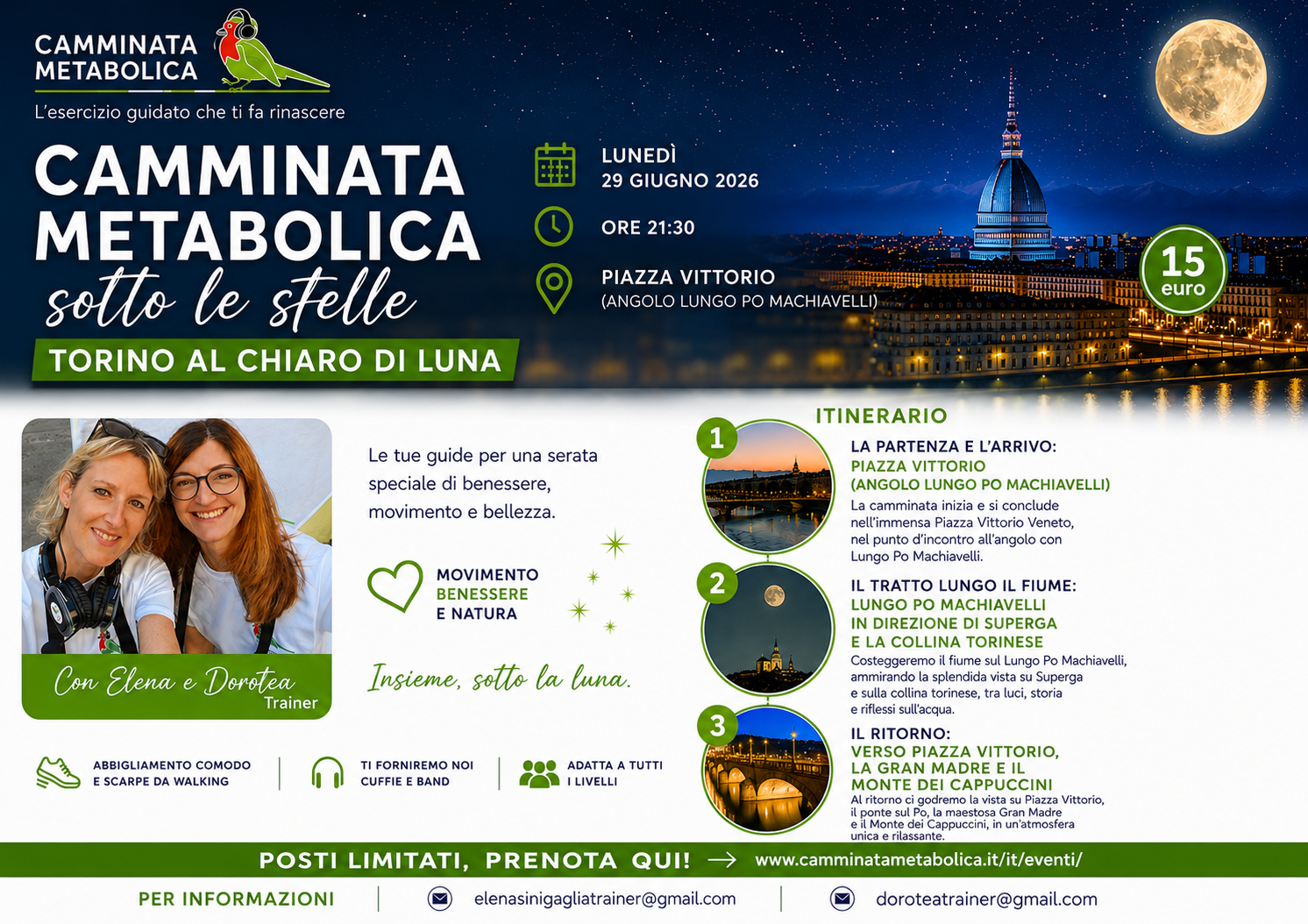 TORINO - Camminata Metabolica al chiaro di luna