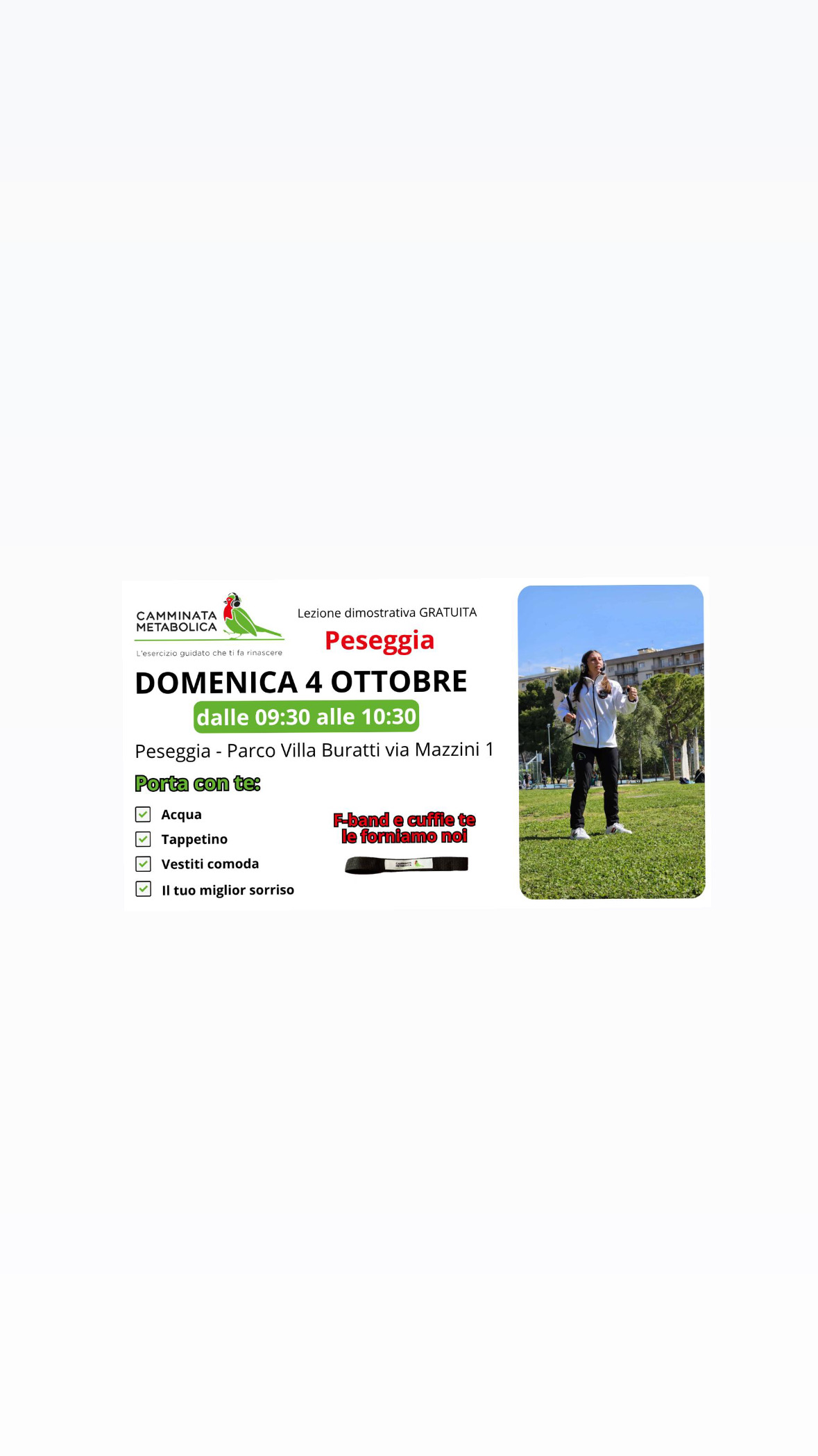 PESEGGIA -LEZIONE DIMOSTRATIVA GRATUITA