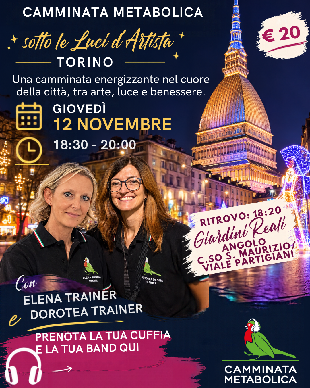 Torino Camminata Metabolica sotto le luci d'artista
