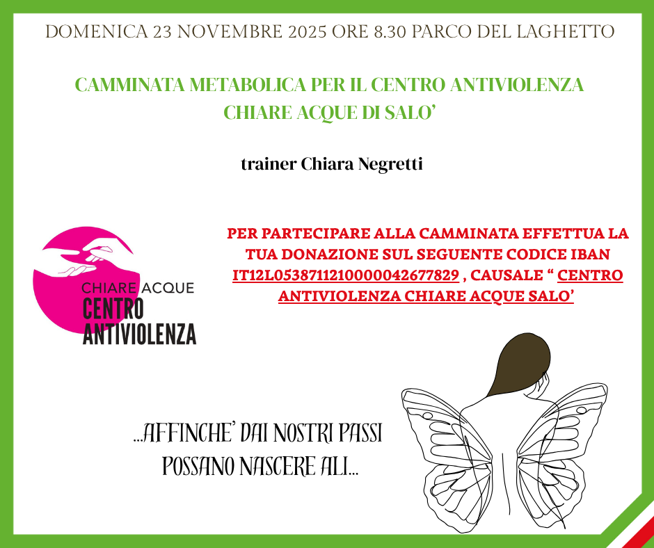 camminata per il centro antiviolenza CHIARE ACQUE di Salò