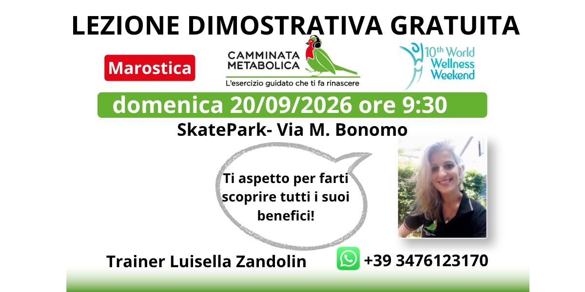 MAROSTICA-LEZIONE DIMOSTRATIVA GRATUITA- Trainer Luisella Zandolin
