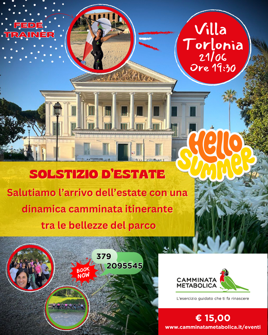 ROMA - Passi di Luce 🚶🏻‍♀️🌅 – Camminata Metabolica® del Solstizio