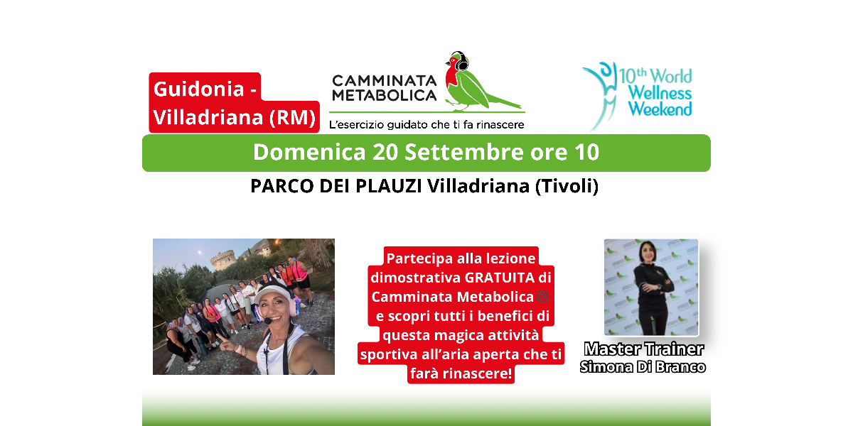 Guidonia/Villadriana  WORD WELNESS WEEKEND Parco dei Plauzi 