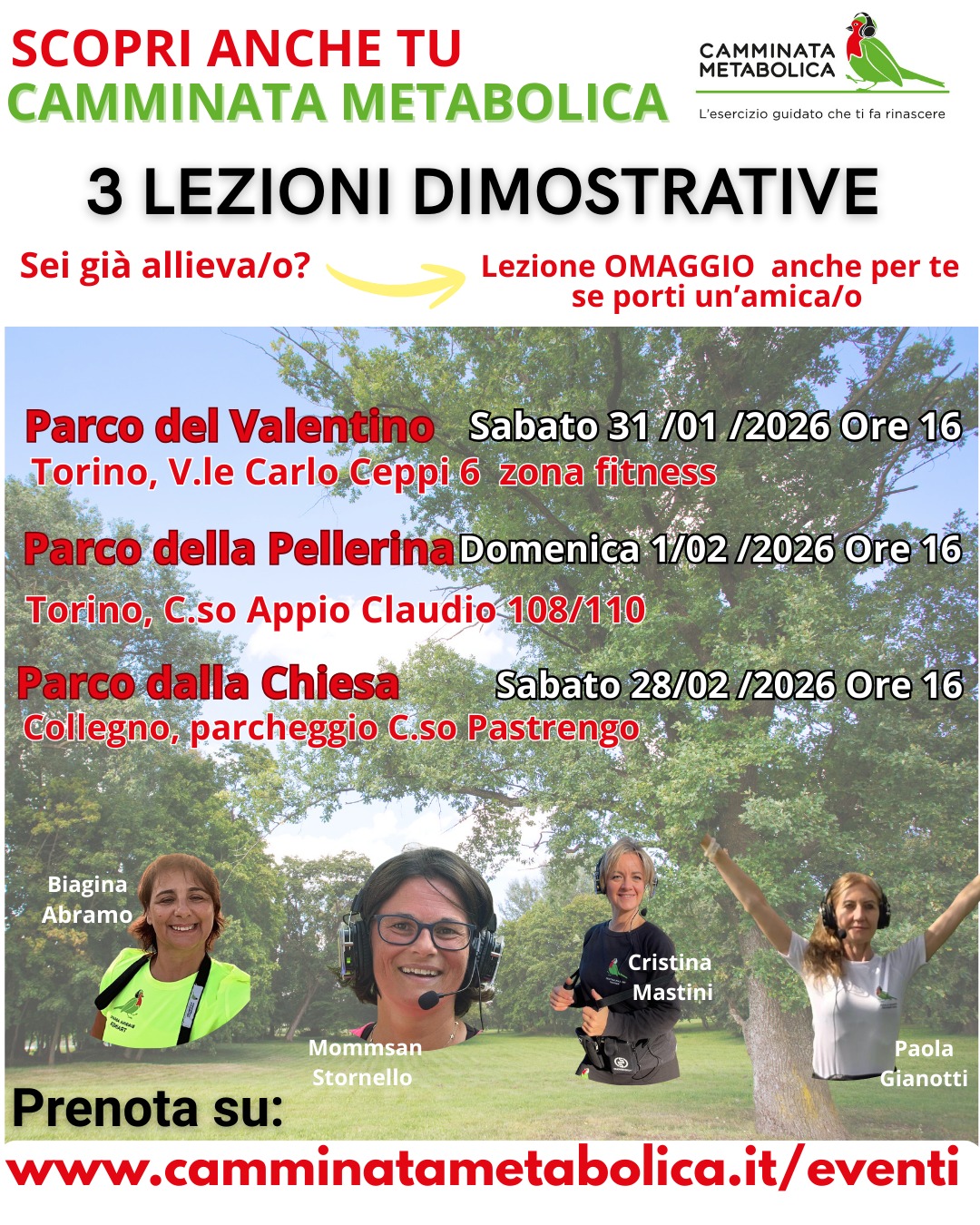 Torino - Parco del Valentino Vieni anche tu a scoprire Camminata Metabolica