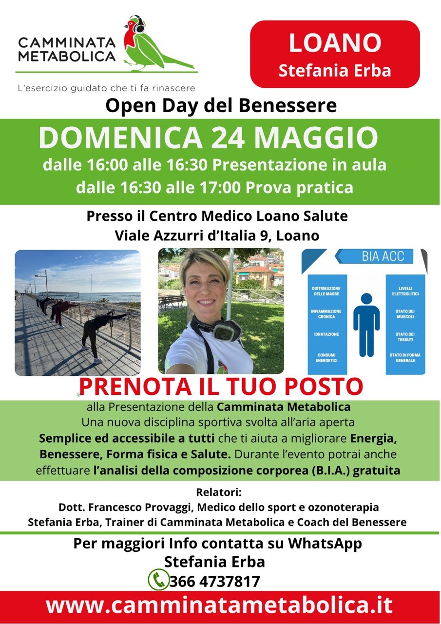 OPEN DAY DEL BENESSERE DI CAMMINATA METABOLICA