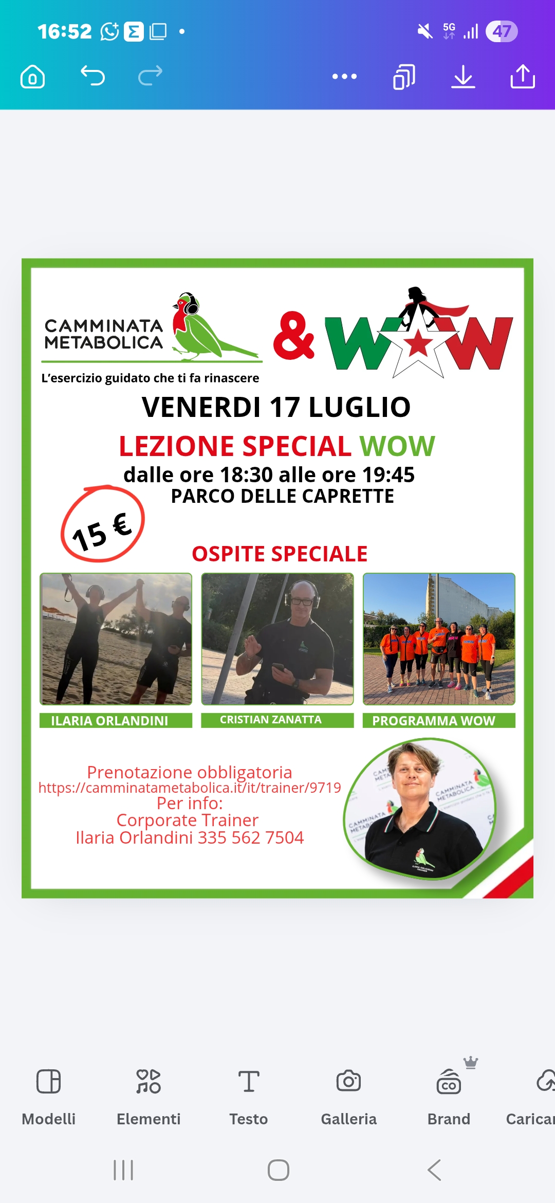 REGGIO EMILIA,PARCO delle caprette, Lezione Special WOW 