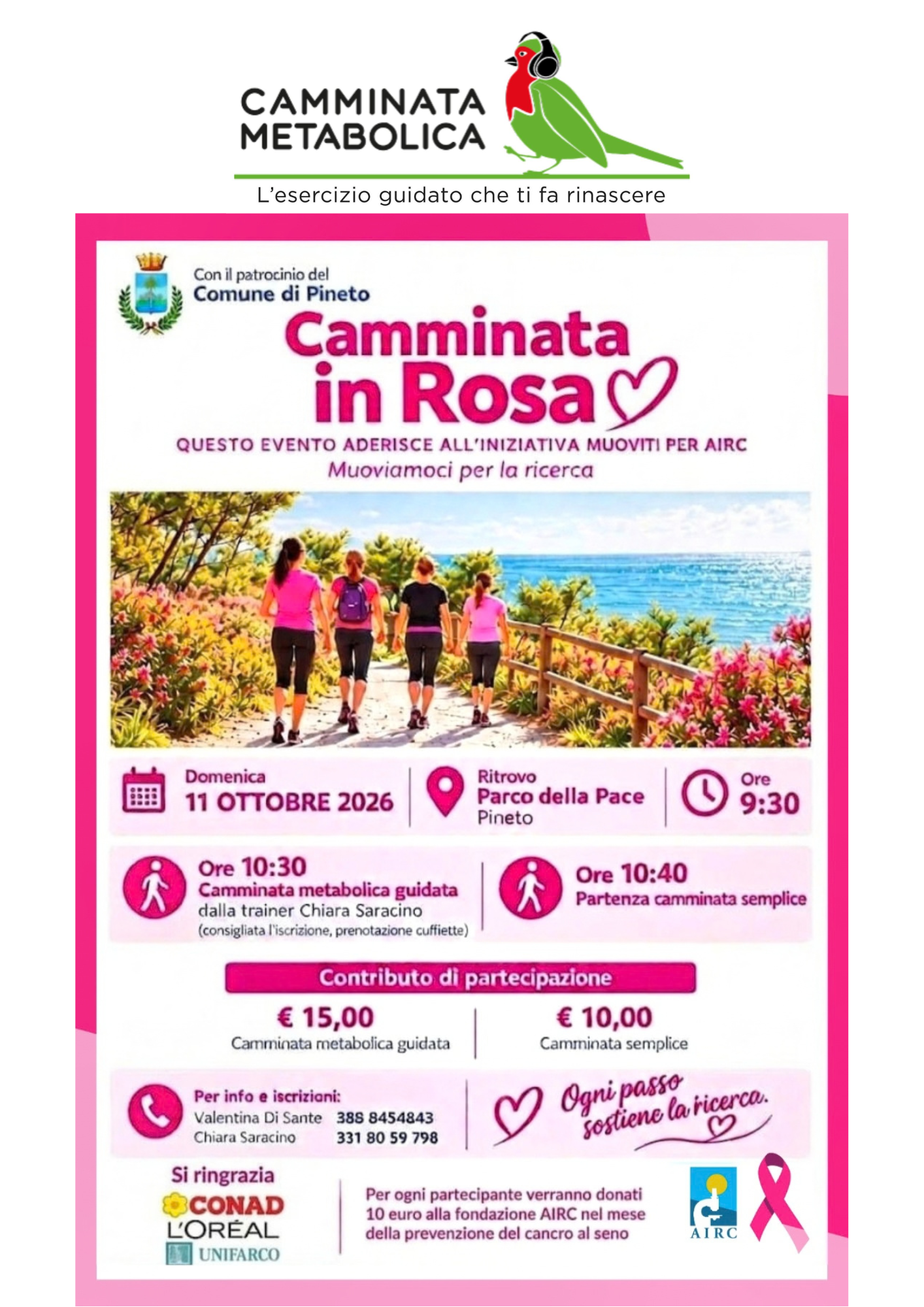 PINETO (TE) - Camminata in Rosa🎀