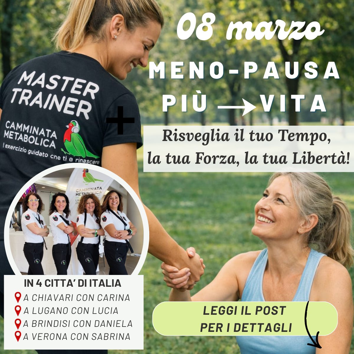 🌸 08 Marzo: MENO⏸️PAUSA, PIÙ⏯️ VITA! BRINDISI