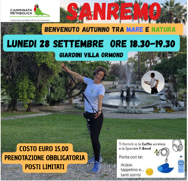 SANREMO 🍂 Benvenuto Autunno: Camminata Metabolica tra Mare e Natura 🌊