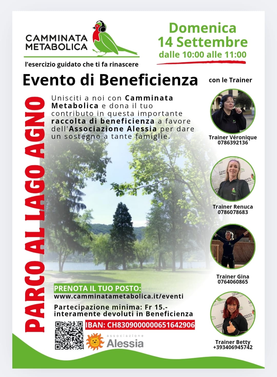 Evento Benefico Associazione Alessia, parco al lago Agno