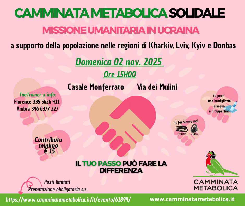 Camminata Metabolica Solidale per l'Ucraina