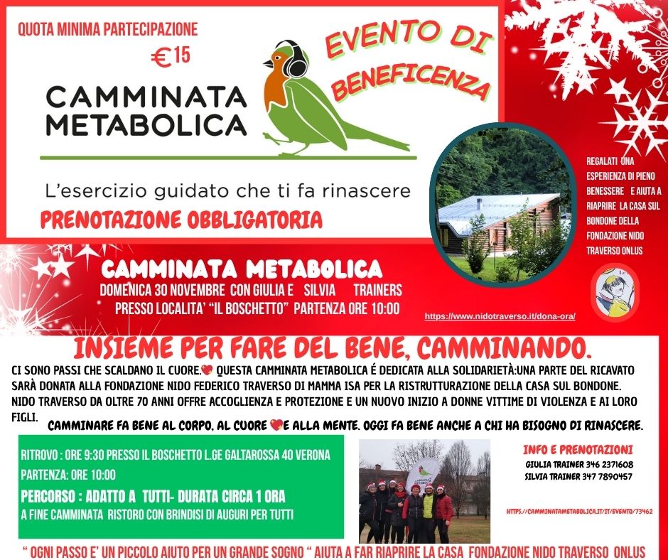 Evento Beneficenza Parco dell'Adige SUD (Boschetto) 30 novembre 